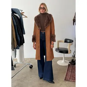 After Party Shearling Jacket Brown