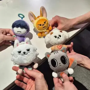 TXT Dolls Kpop Cute Soobin Beomgyu PPULBATU Same Plush Keyrings Tutu Bar Two-Bar Doll Keychain Rings Plush Bag Pendant