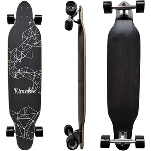 41 Inch Freestyle Topmount Longboard Skateboard - Beginner Cruiser Freestyle Maple Wood Deck Cruising Long Board Skateboard for Teenagers,Kids and Adults, 9-Ply Maple Longboard,Concave Cruiser Board,Aluminum Truck,78A PU Wheels,Outdoor Street Sport
