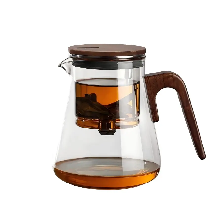 27oz Heat Resistant Glass Teapot with Magnetic Tea Separation System, Borosilicate Tea Maker with Removable Infuser for Loose Leaf Tea Lovers, Home Office Tea Brewing Gift