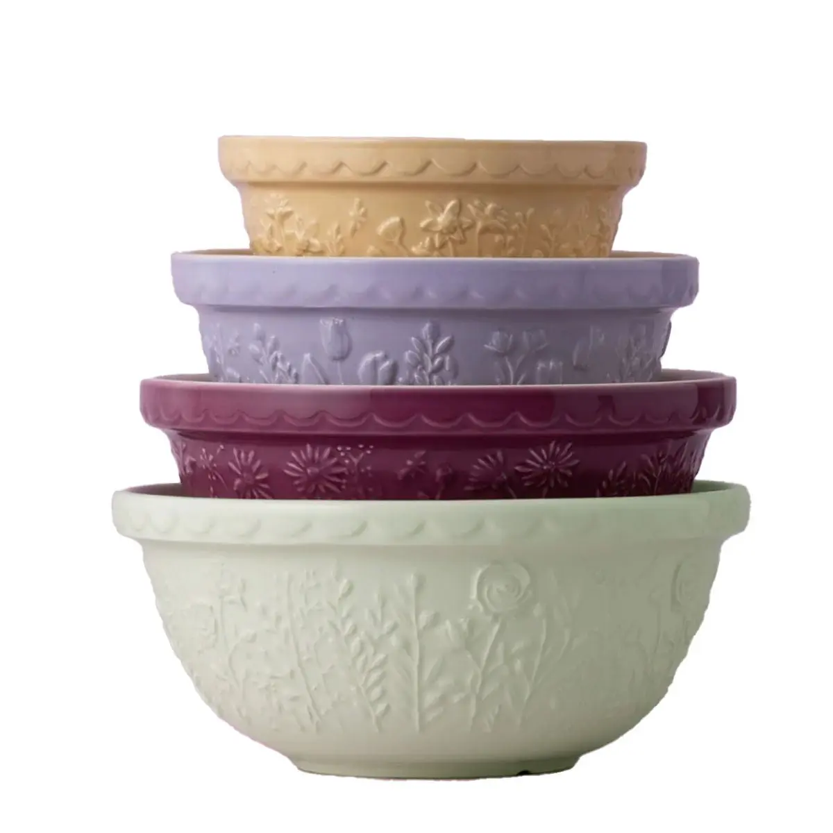 Mason Cash In The Meadow Cream Bouquet Mixing Bowl Set | Set of 4 Mason Cash In The Meadow Cream Bouquet Mixing Bowl Set | Set of 4