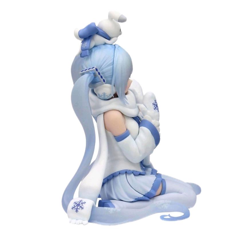 SNOW M1KU /SKYT0WN Miku Fan Figure with Blue Outfit and White Scarf for Home Decoration