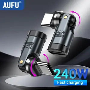 PD240W USB C to Type C OTG Adapter 540 Rotation 5A Fast Charge Cable Converter for iPhone 16 MacBook