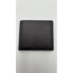 Pre-owned Leather Luxury Bags & Accessories Burberry Grainy Bi fold Wallet, Black Date Code: NODC04102603 Entrupy ID: J6BVY92