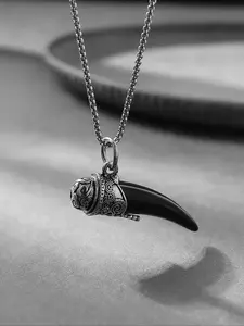 Men's Western Cowboy Skull Pendant Necklace, Stainless Steel Chain, Casual Party Wear, Daily Use, Unique Design