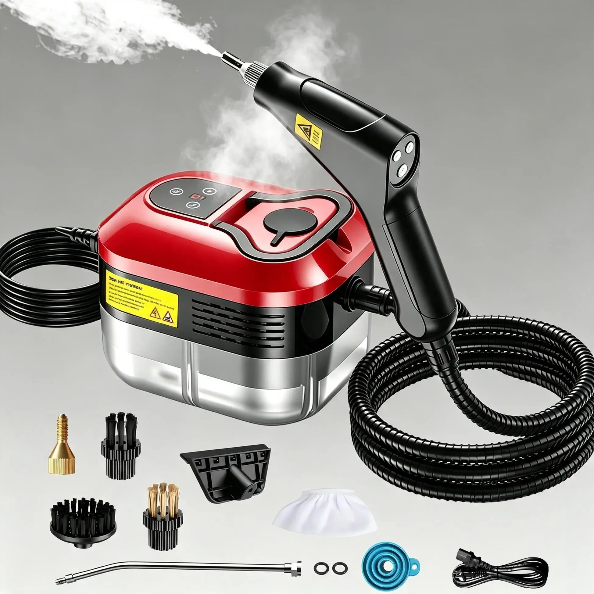 Carpet and Rug Steam Cleaner, 221°F Pressurized Handheld Steamer with 10pcs Accessories, 15s Fast Heat-Up, Deep Stain Removal & Odor Removal, Best Price of the Season