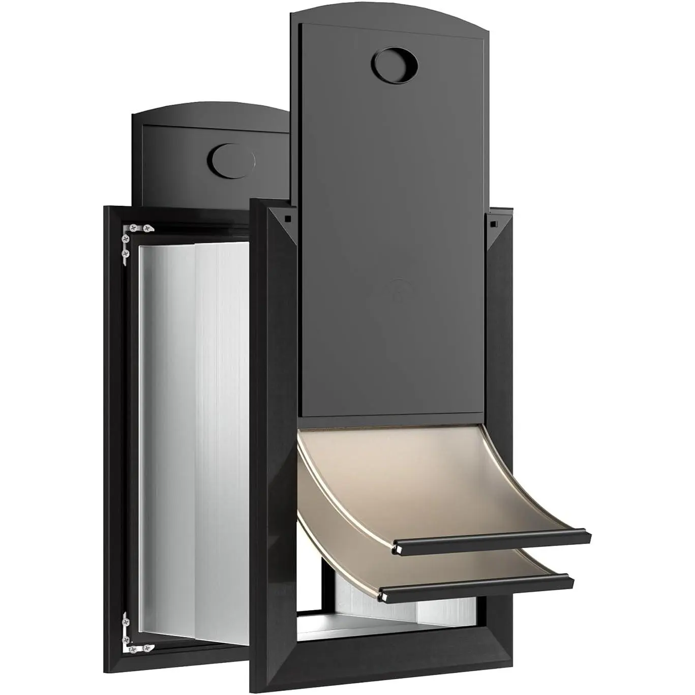 Heavy Duty Large Dog Door for Wall, Energy Efficient Doggie Door | Aluminum Frame, Telescoping Tunnel, Double Magnetic Flaps, 2 Sliding Lock Panels, Easy to Install