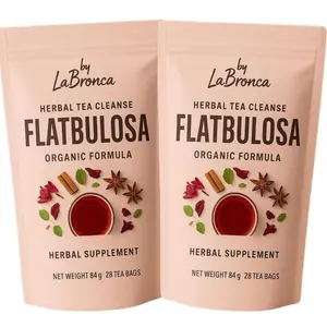 La Bronca Flatbulosa Cleanse Duo Herbal Tea with Cinnamon Hibiscus Lemon & Black Tea 84g Bag Natural Beverage