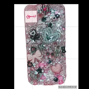 Hand-Design Freestyle Junk’d Phone Case - Unique Designs with Heart and Charming Charm Elements, Freestyle Features Available