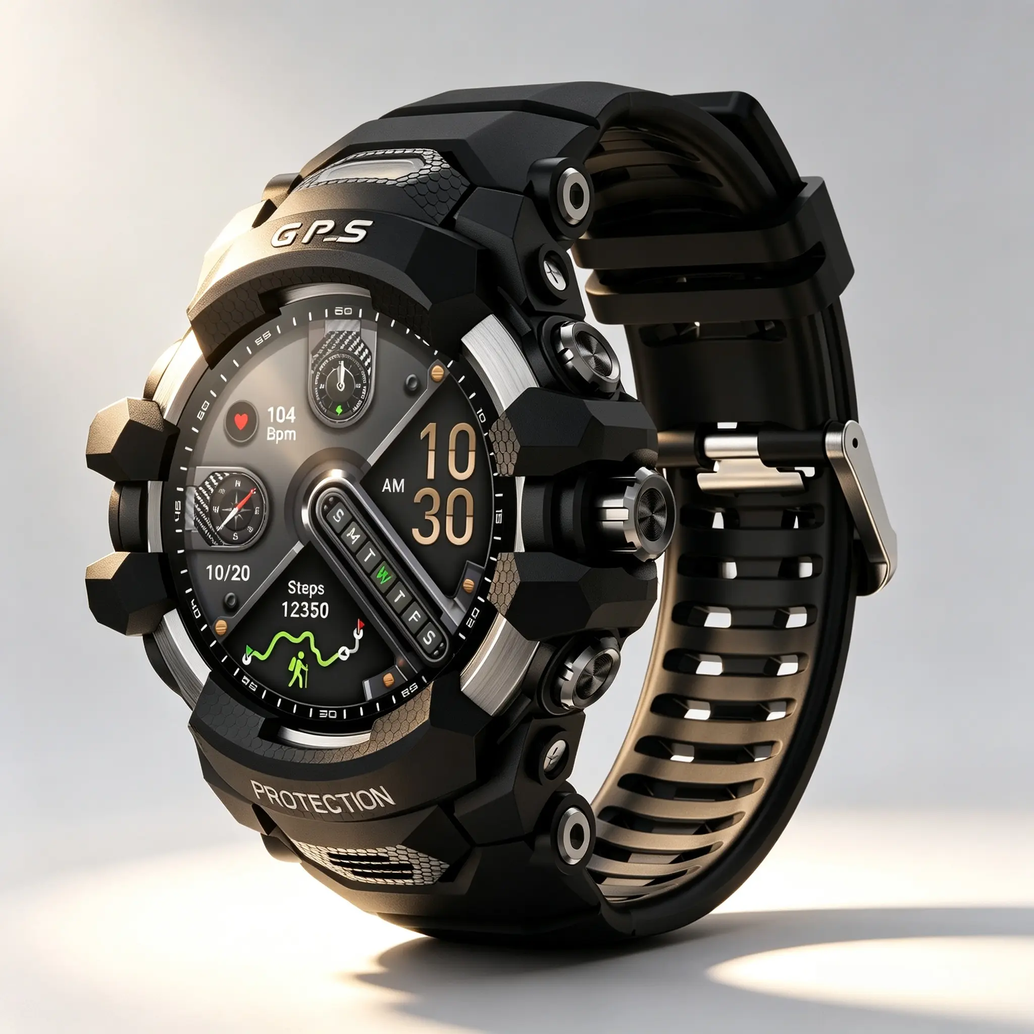 PG999-7 Smart Watch for Men Women, Bluetooth Call, 140 Sport Modes, Fitness Tracker, APP & Message Notifications, Incoming Call Alert, Touch Screen, Compass, Waterproof, Compatible with iPhone & Android Gps Wearable phone support reminder