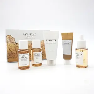 SKIN1004 Madagascar Centella Travel Kit Hydrate & Soothe with Centella Asiatica Hyaluronic Acid Madecassoside Travel-Friendly Skincare Set for All Skin Types Moisture Ampoule Toner Serum Cream