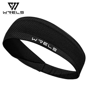 Wrels Sweat-Wicking Sports Headband, Elastic Breathable Solid Color Hair Tie, Mesh Cold Sensation Headband for Yoga Pilates Running Fitness Workout Headband, Training Headband, Elastic Headbands, Sweat Absorbing Headband