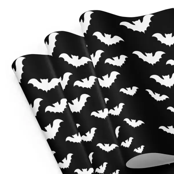 Halloween Vampire Bats Wrapping Paper Gothic Horror Gift Wrap Sheets Holiday