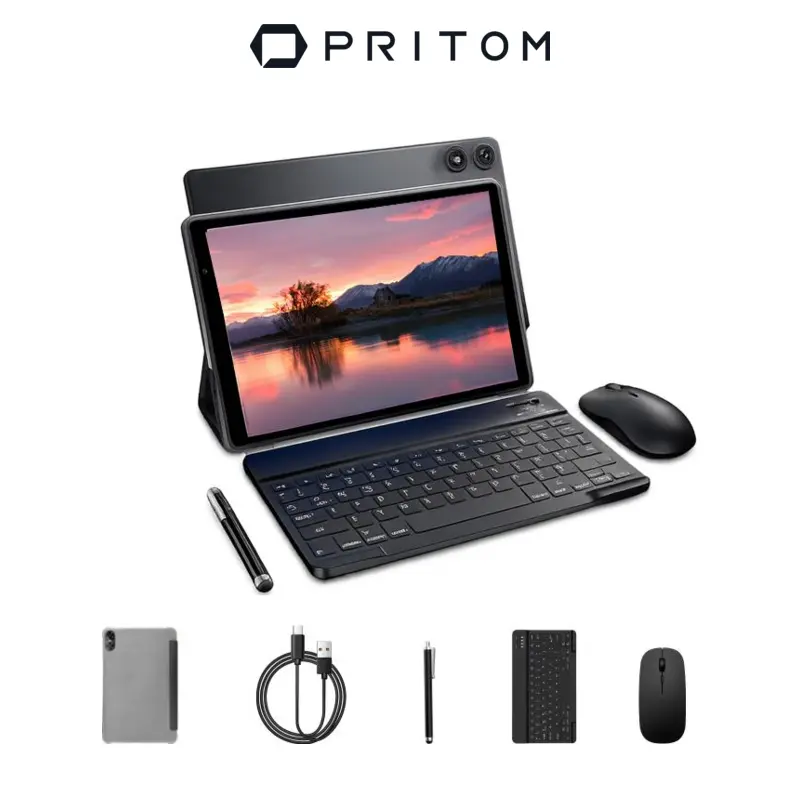[Stock Up] PRITOM 10 Inch Tablet with Android 16 5G WiFi 12GB(3+9) RAM 32GB 1TB Expandable ROM 6000mAh Battery Perfect for Work and Play Upgrade Your Tech Long Lasting Power Versatile Device FathersDayGift Back To School