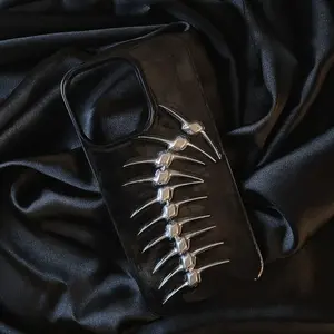 Punk Style Phone Case, Gothic Phone Protective Cover, Phone Accessory Compatible with iPhone 15 14 13 12 11, Casing