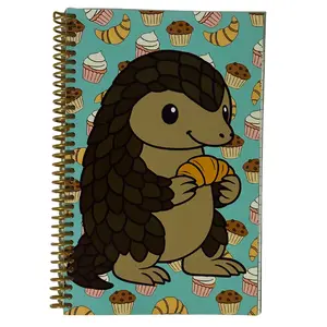 Pangolin Crossiant Spiral Notebook Premium Spiral Notebook Doodle Break Pages Included | Soft Cover Journal for Writing & Creativity 100 Premium Pages & 4 Thick Doodle Pages - Perfect for Kids & College Students -  Ideal Gift for All Ages