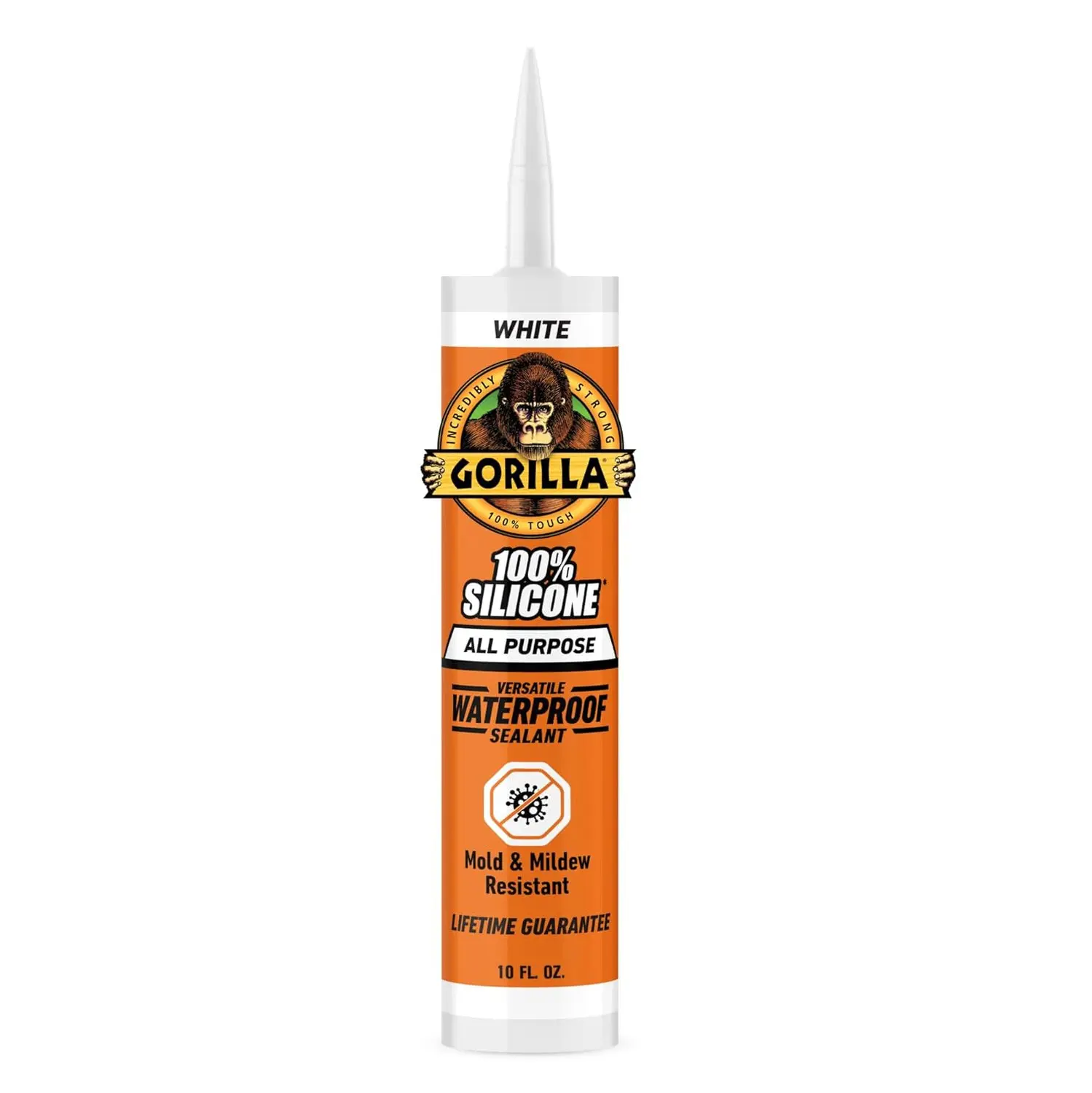 White Silicone Caulk Sealant 10oz – Waterproof Flexible Sealant, All Purpose Gap Filler for Kitchen Bathroom Window, Indoor Outdoor Use