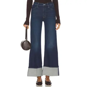 MOTHER The Petite Hustler Roller Sneak Cuff Jeans in Kicks And Rifts