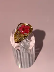 Lilith – 18K Gold-Plated S925 Real Pressed Flower Ring
