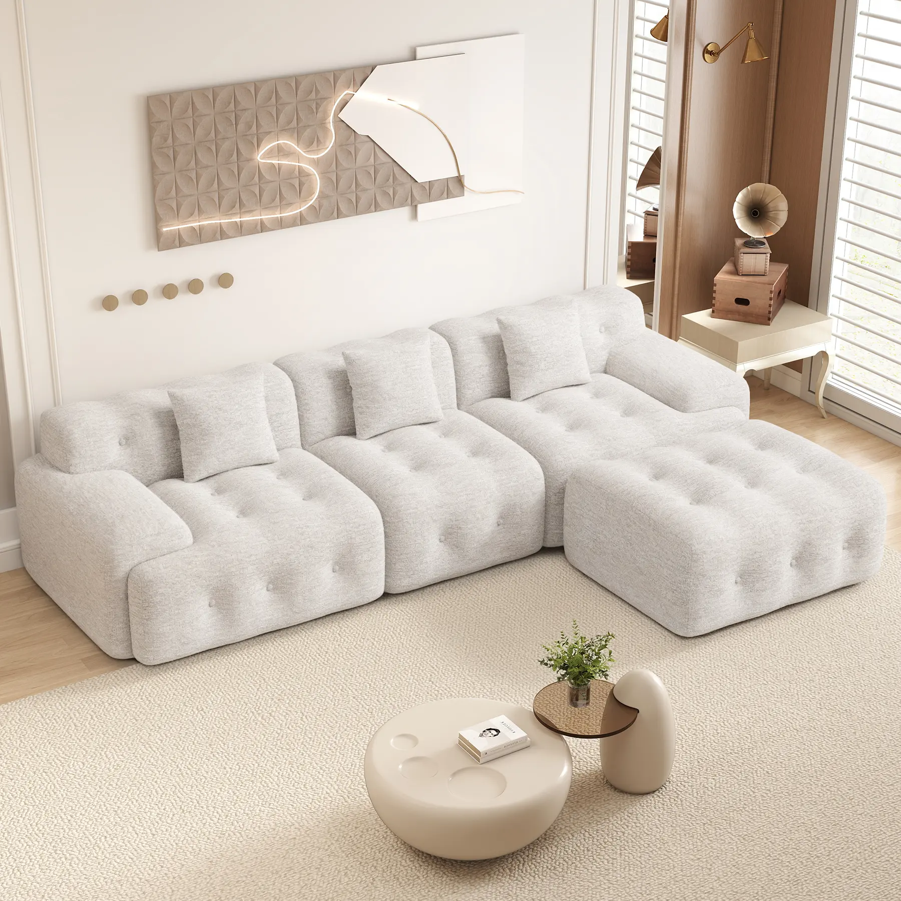 Beige (L-shaped)