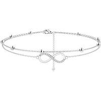 Infinity + Beads Layer Ankle Bracelet