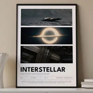Interstellar Minimalist Movie Poster, Cinematic Scene Wall Art (Unframed Print)