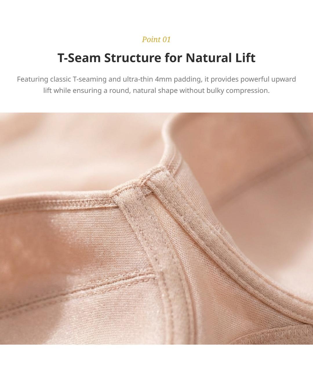 HSIA Starry Night Plus Size Glass-Shimmer Fabric Mesh 4mm Lightly Padded Balconette Bra Wide Straps Lifting Support Underwire Bra High Side Coverage Natural Push Up Effect Sexy Demi Low Cut T Seam Structure SpringStatements