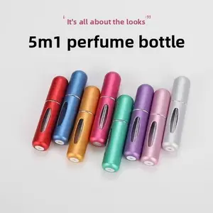 5ml Aluminum Spray Perfume Bottles Travel Refillable Cosmetic Sample Containers Portable Mini Fragrance Dispensers