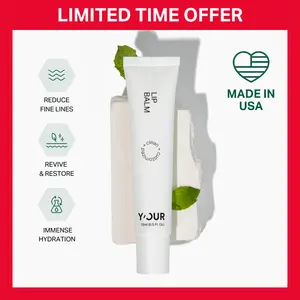 Intensive Lip Balm by Y’OUR | Soothing Lip Care | Shea Butter, Hyaluronic Acid & Rosehip Oil | Lightweight | Lasting Hydration | Jojoba Repair Mask, Valentine's Gift for Women