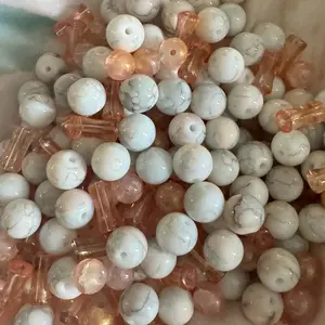 B120ML. Glass/Porcelain Mix Beads for Jewelry Making 120ML/4oz bead mix 4 Orders for a Bento