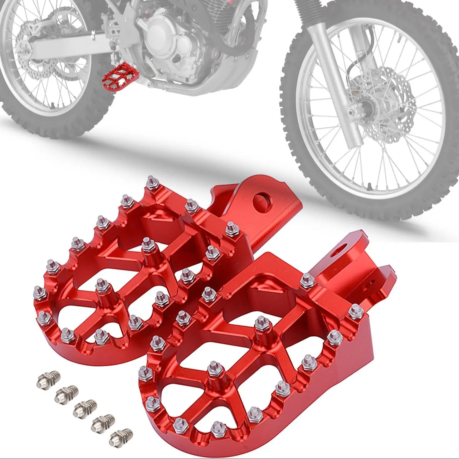Dirt Bike Foot Pegs Pedal Footpegs for Honda CRF150F 2003-2019 CRF230F CRF250F 2019-2024 XR125L 2010-2015 XR150L 2015-2024 Sur Ron S X Electric Dirt Bike Footrest Motorcycle Motorcycle Parts
