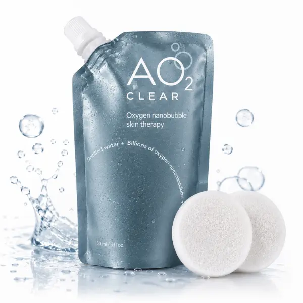 AO2 CLEAR Acne Treatment Kit - Oxygen Nanobubble Therapy for Sensitive Skin