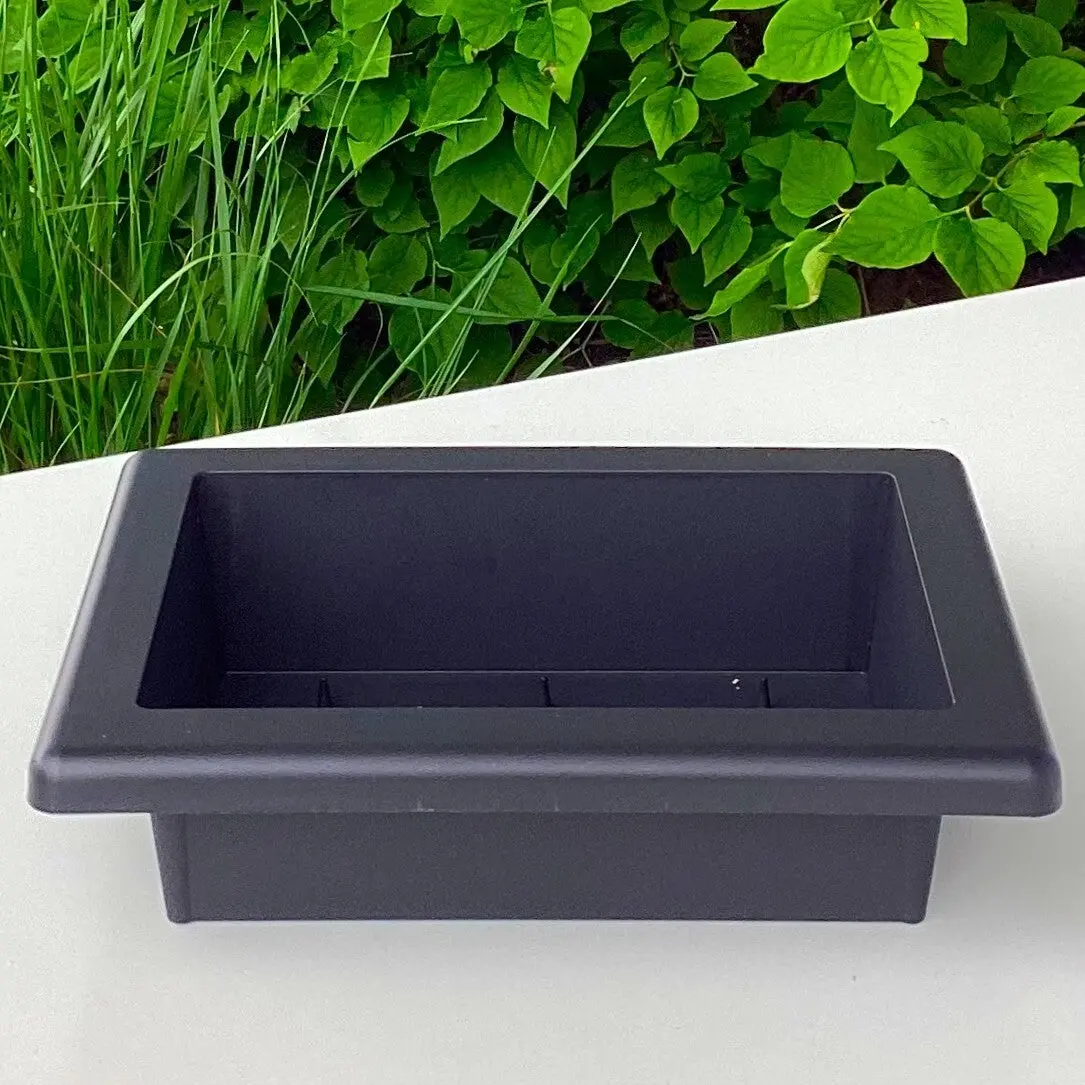 MDR Trading Inc. Plastic Rectangular Black Plant Stand, AI-N04BLA Model, 4.25Lx6.25Wx2H Dimensions