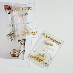 1/3Set Travel in Style!  Clear Gold Passport Cover Protector Travel Document Holder | Aesthetic Travel Essentials  Waterproof & Chic