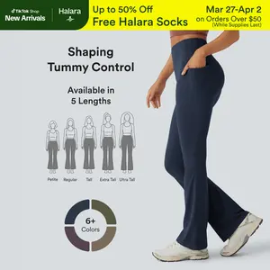 Halara UltraSculpt High Waisted Tummy Control Pocket Shaping Yoga Bootcut Leggings#TikTokShopSpringGlowUp