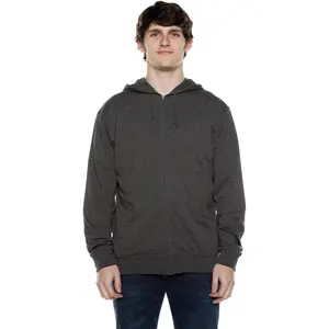 Lightweight Jersey Zip Hoodie for Men – Full Zip Casual Cotton Hoodie, Soft Long SleeveGift