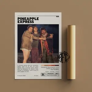 Pineapple Express Retro Vintage Poster | Minimalist Movie Poster | Retro Vintage Art Print | Wall Art | Home Decor20