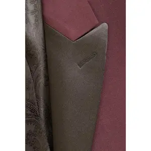 "Milan" Burgundy Tuxedo Jacket