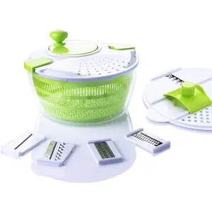 7 in 1 Multifunction Kitchen Gadget Set 4L Salad Spinner Vegetable Dryer Grater Slicer