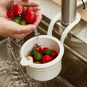 1PC Home Sink Drain Basket Dishwashing Sponge Hanging Storage Rack Filter Multifunctional Dry&Wet Separation Kitchen Accessories