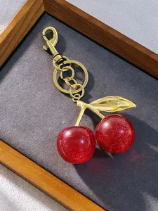 Cute Cherry Design Keychain, Fashionable  Cherry Decor Keychain for Women & Girls, Trendy All-match Keychain for Birthday Gift, Cute Charms Keychain