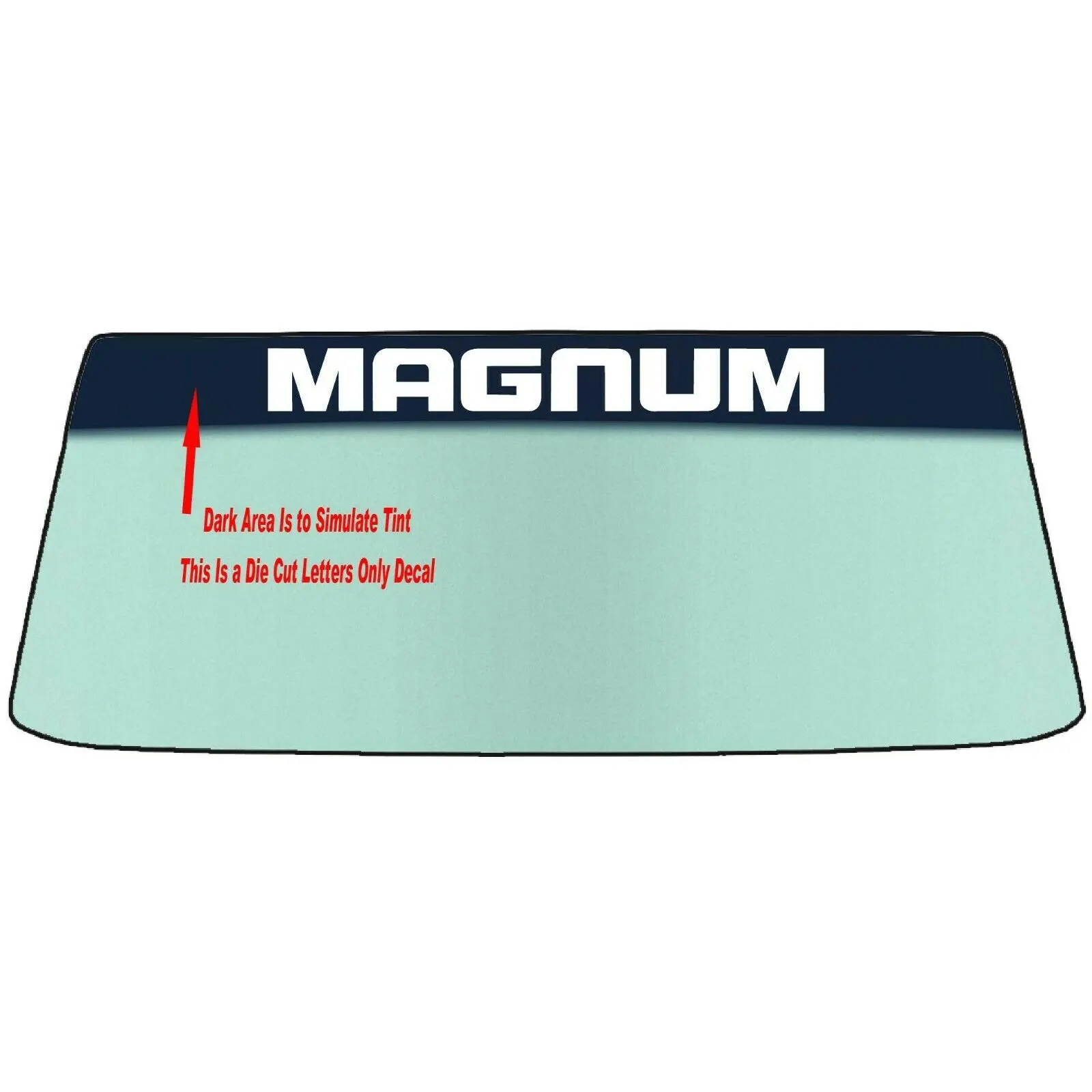 Fits A DODGE MAGNUM Vehicle Custom Windshield Banner Graphic Die Cut Decal - Vinyl Application Tool Included