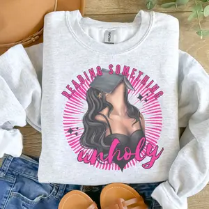 Reading Something Unholy Sweatshirt - Ash Grey - Booktok Smut Sweatshirt