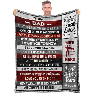 Gifts for Dad, Dad Gifts from Daughter Son, Dads Birthday Gift, Happy Father Day Christmas Birthday Gifts for Dads Who Wants Nothing, Best Daddy Father Ever Gifts Throw Blanket 60"X50", Printed on One Side with a Plain White Back, Halloween Thanksgiving C