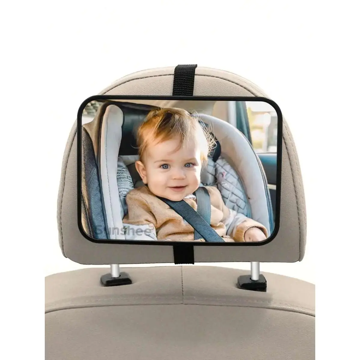 Baby Car Mirror for Rear-Facing Infants - Shatterproof, Impact-Resistant, Crash-Tested, Wide-Angle View, No Glare, Universal Headrest Fit, Car Accessories, Auto Parts Accessories, Accessories For Car