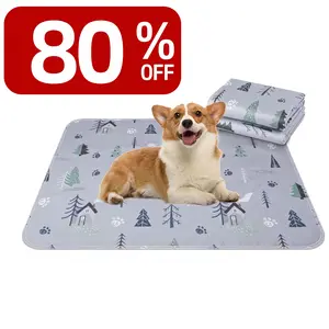 【Limited-Time Sale】Washable Pee Pads for Dogs 2 Pack Reusable Puppy Pads Waterproof Pet Training Pads, Non-Slip Dog Mats Fast Absorbent Whelping Pads for Playpen, Potty, Crate, Bed