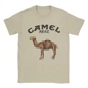 Camel Mirage Band T Shirt Men's Pure Cotton Novelty T-Shirts Crew Neck Tees