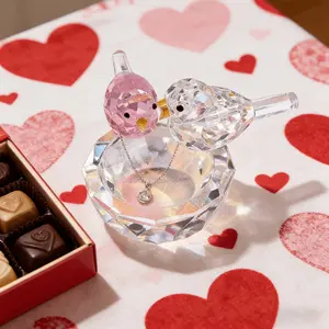 Colorful Crystal Bird Figurine, Storage Box Included, Perfect Gift for Valentine's Day, Mother's Day, Christmas, Easter, Birthday