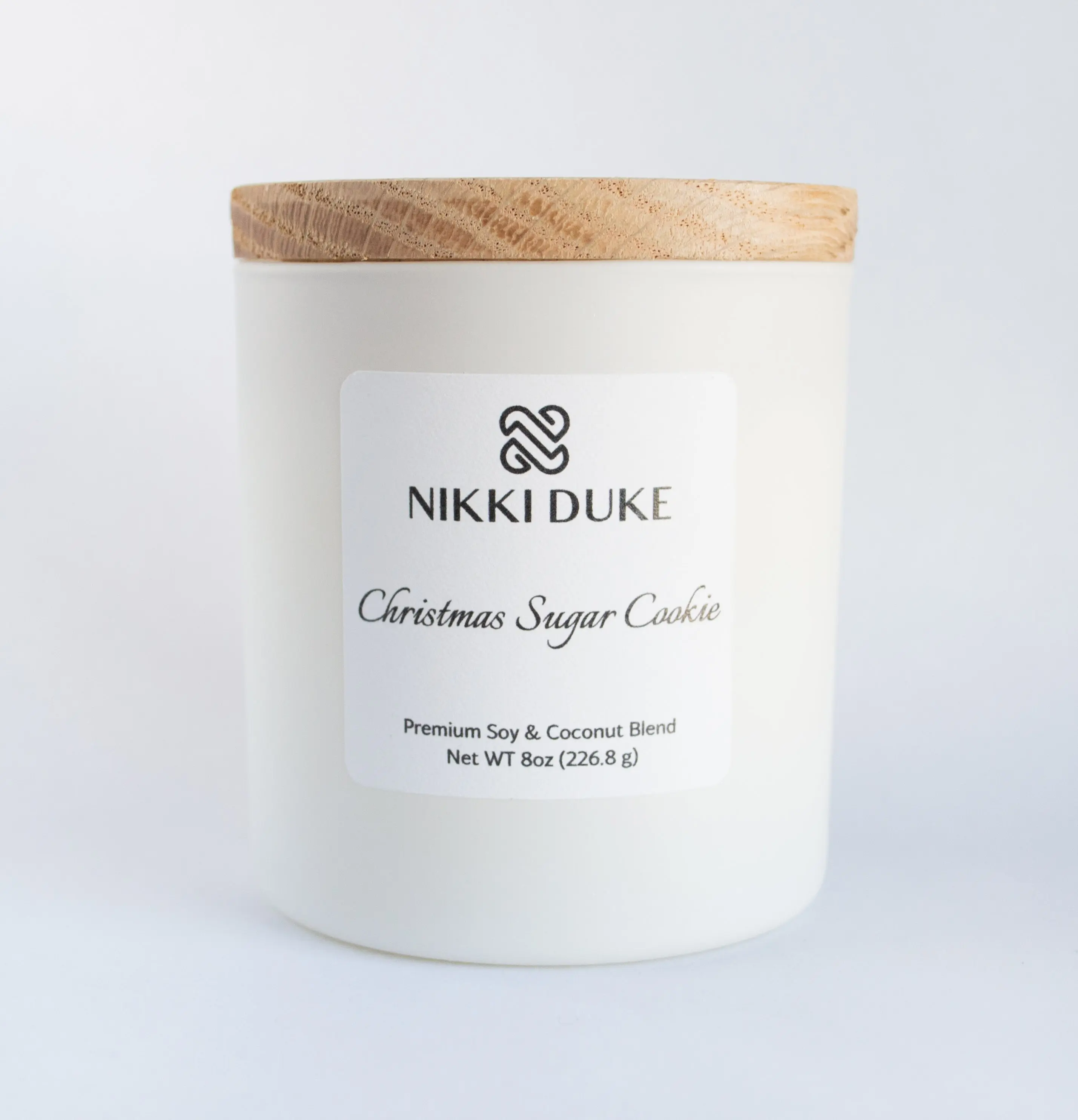 Nikki Duke Christmas Sugar Cookie 8 oz Premium Soy + Coconut Candle