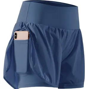 CADMUS Outdoorfun 2 in 1 Women's Workout Shorts Athletic Gym Running Shorts for Women Sport Pro Shorts with Phone Pockets Quick Dry Comfortable